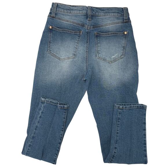 Altar’d State | Women's Distressed Skinny Jeans size 26/3 | Mid Rise Medium wash - Picture 2 of 4